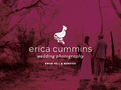 Erica Cummins branding logo peacock photographer