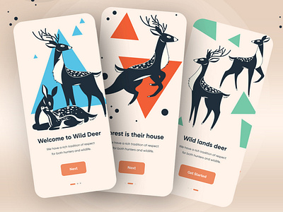 UI/UX Design for Wild Deer App adobexd design figma graphic design illustrator invision logo mobileapp mockup prototyping sketch ui uidesign uiux userexperience userinterface ux uxdesign websitedesign wireframing