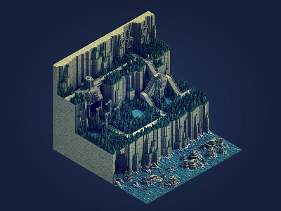 Latica 3d adventure fantasy game illustration isometric pixel pixelart voxel voxelart zelda