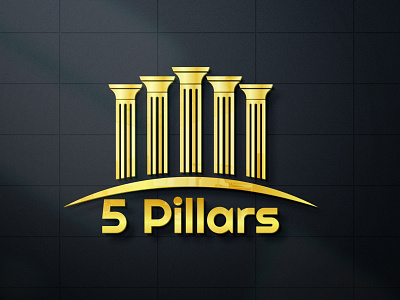 Creative 5 Pillars Logo Design For My Fiverr Client