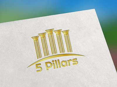 Creative 5 Pillars Logo design for my Fiverr Client adobe illustrator adobe photoshop brand icon branding branding design design graphic design illustration logo