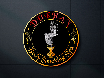 DUKHAN Body Smoking Spa Logo for my client adobe illustrator adobe photoshop brand icon branding branding design design graphic design illustration logo ui