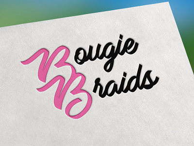 Bougie Braids Logo For My fiverr client adobe illustrator adobe photoshop brand icon branding branding design design graphic design illustration logo ui