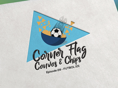 Corner Flag Convos & Chips logo for my fiverr Client adobe illustrator adobe photoshop brand icon branding branding design design graphic design illustration logo ui