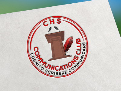 CHS Communication Club logo design for my fiverr client adobe illustrator adobe photoshop brand icon branding branding design design graphic design illustration logo ui