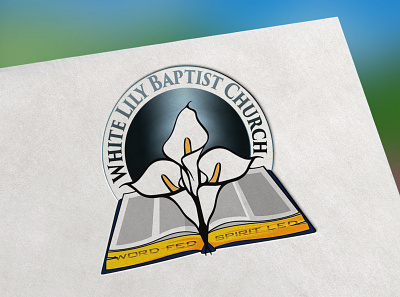 White Lily Baptist Church logo design for my fiverr client adobe illustrator adobe photoshop brand icon branding branding design design graphic design illustration logo ui