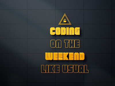Coding on the weekend logo design for my fiverr client