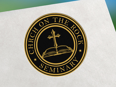 Church On The Rock Seminary Logo Design For my fiverr client adobe illustrator adobe photoshop brand icon branding branding design design graphic design illustration logo ui