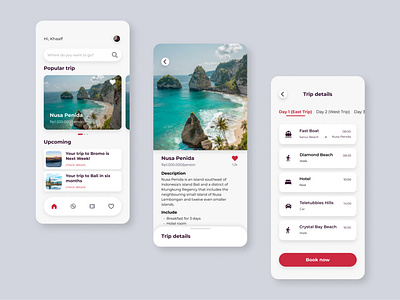 User Interface - View Package Travel App