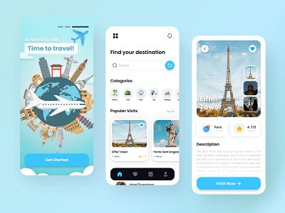Booking Travel App android app app travel appdesign apps booking design figma illustration ios javancoid mobile travel travelapp travelling ui uiux user experience user interface ux