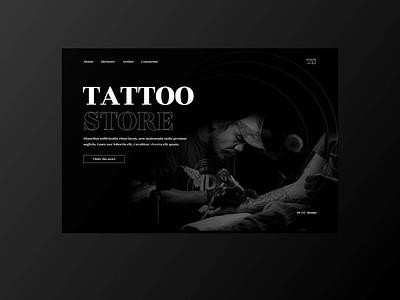 Tattoo X Store design graphic design typography ui