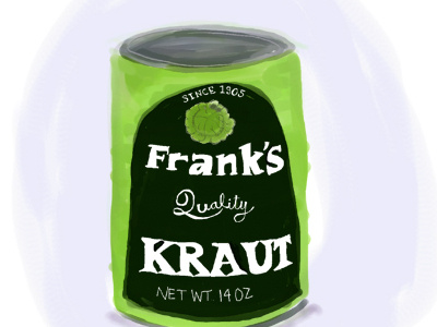 Quality Kraut bbq color digital food illustration summer