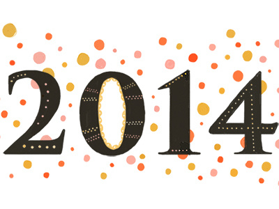 Happy New Year! celebration color digital illustration new year polka dots