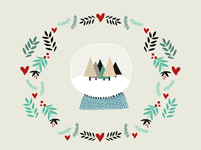 December 9th: Snowy Globe advent calendar doodle holidays illustration pattern snow globe winter