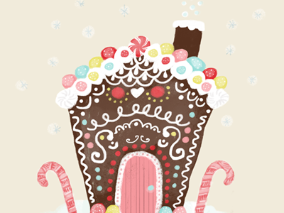 December 14th: A Sugary Gingerbread House advent calendar christmas color digital gingerbread house holidays illustration