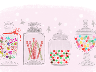 December 22nd: Festive Holiday Sweets advent calendar candy christmas color digital illustration pattern sweets