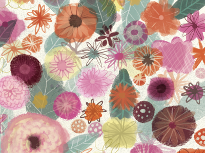 A Quick Flower Doodle color daily doodle digital doodle drawing flowers illustration pattern
