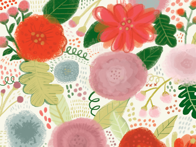April Flowers color daily doodle digital doodle drawing flowers illustration pattern the 100 day project