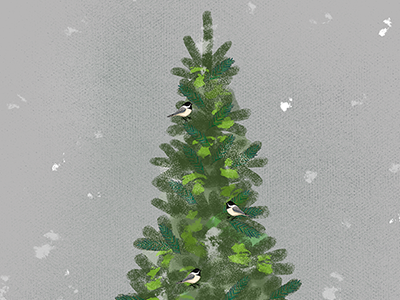 Illustrated Advent Calendar Day 4: Christmas Tree christmas color daily doodle digital drawing festive holidays illustration pattern winter