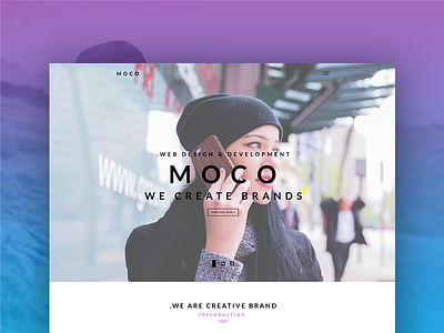 Moco - Creative One Page Template (themeforest.net) clean creative design dribbble landing page dribbble psd one page psd uiux