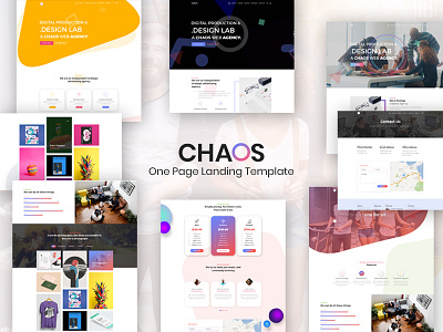 Chaos is One Page Creative Landing Template (themeforest) app landing chaos creative dribbble minimal modern psd shapes themeforest trends