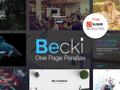 Becki - Creative Parallax One Page HTML Template blog business creative agency design agency ideas inspiration modern one page parallax photography portfolio