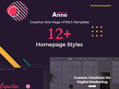 Anno - Digital Agency HTML5 Template agency clean creative html ideas inspiration landing one page parallax portfolio