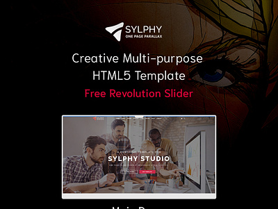 Sylphy - Creative Multi-purpose HTML5 Template animation creative digital flex marketing minimal one page parallax portfolio responsive revolution slider startup studio video background