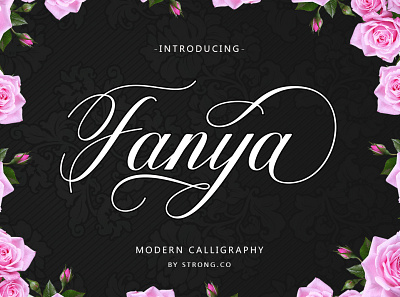 fanya branding calligraphy fonts flowing fonts graphic design logo logo fonts otf fonts romantic fonts script fonts ttf fonts wedding fonts