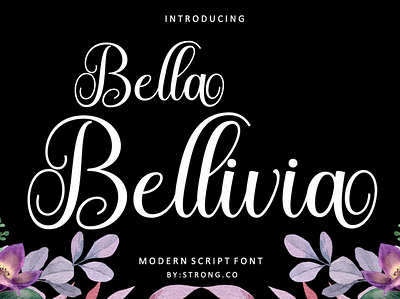 Bella Bellivia branding design graphic design illustration logo logo fonts love fonts modern fonts script fonts wedding fonts