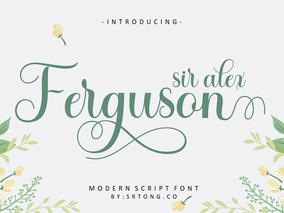 sir alex ferguson branding design graphic design illustration logo logo fonts love fonts modern fonts script fonts