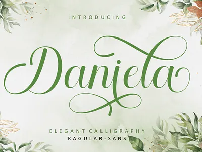 Daniela branding design graphic design illustration logo logo fonts love fonts modern fonts script fonts