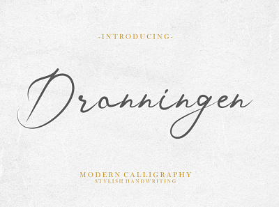 Dronningen branding design graphic design illustration logo logo fonts love fonts modern fonts script fonts