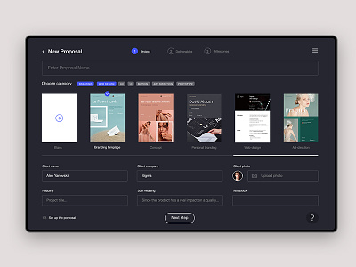 Sigma — proposals for designers [Day 8] 30 days challenge creative dashboard impress it product product design proposal generator proposals sigma ui ux