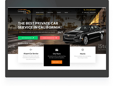 Car Hire Website branding ui ux