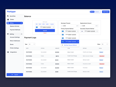 Shipping Application branding ui ux