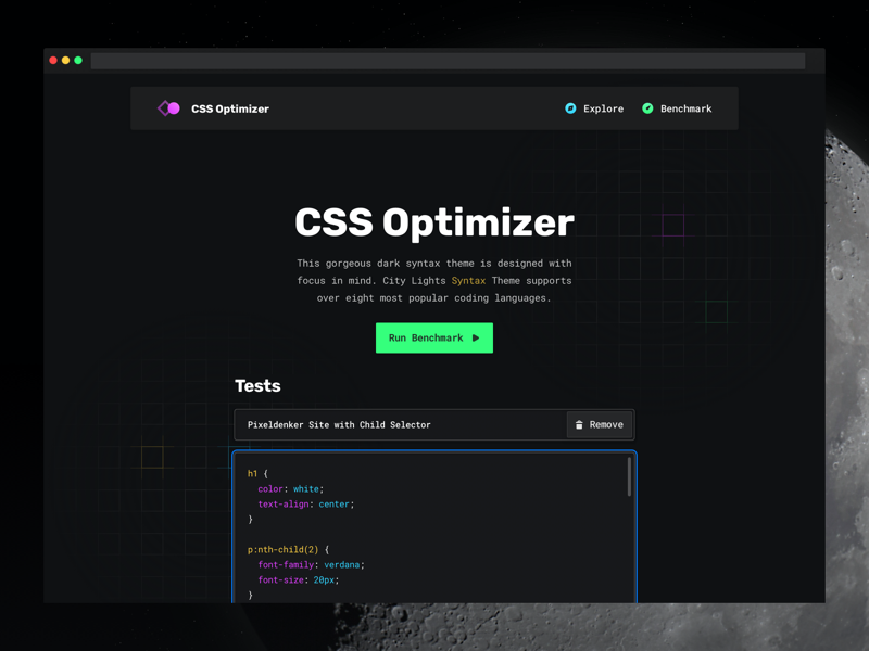 CSS Optimizer by Pixeldenker on Dribbble