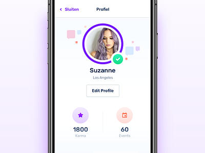 Sofie Application about avatar badges dashboard gradient mobile application profile progress circle rewards