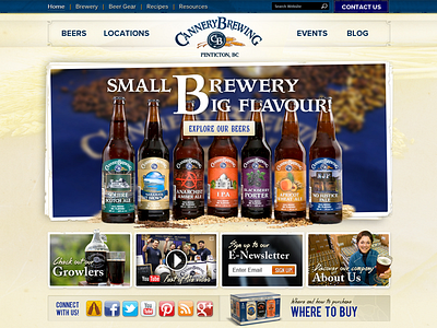 Brewery Website Design couchart frontend frostybot graphic design interface layout ui ux web design website