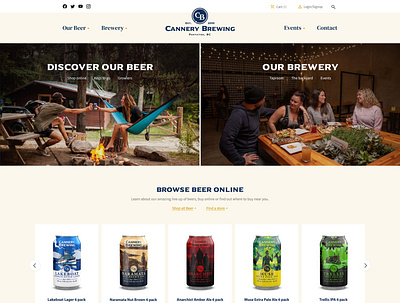 Cannery Homepage ecommerce homepage web design website