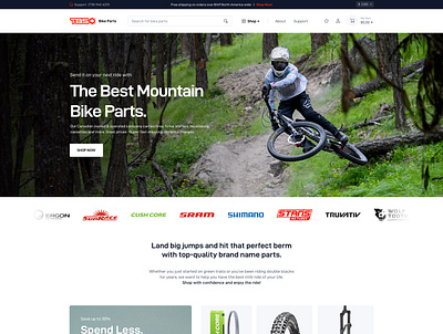 TBS Homepage ecommerce homepage web design website