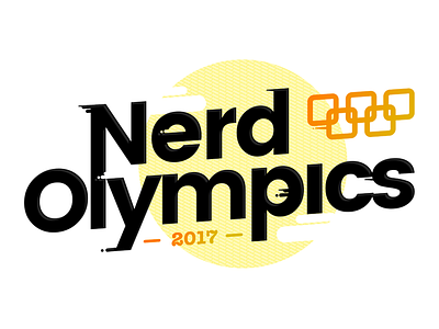 Nerd Olympics Tee angled logo nerd olympics tee teeshirt