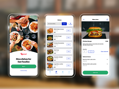 Food app UI concept