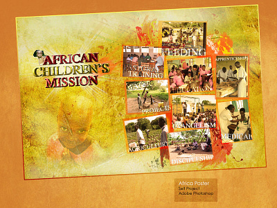 Africa Montage africa artwork children freelance fun mission montage photos photoshop poster