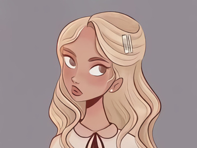 blonde girl animation blonde girl digitalart graphic design