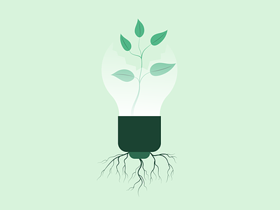 ecological light bulb design graphic design illustration logo vector