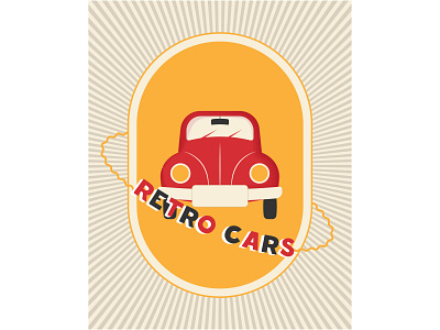 retro car poster design graphic design illustration vector