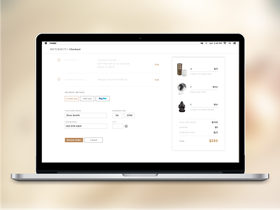 Daily Ui 2 card checkout luxury web white