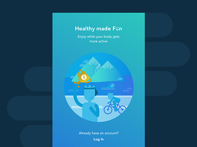 Healthy Challenges alert app challenge game health illustration profile