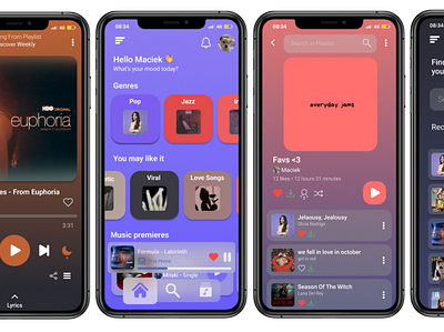 Music App app apple music branding design graphic design motion graphics music music app spotify tidal ui ux